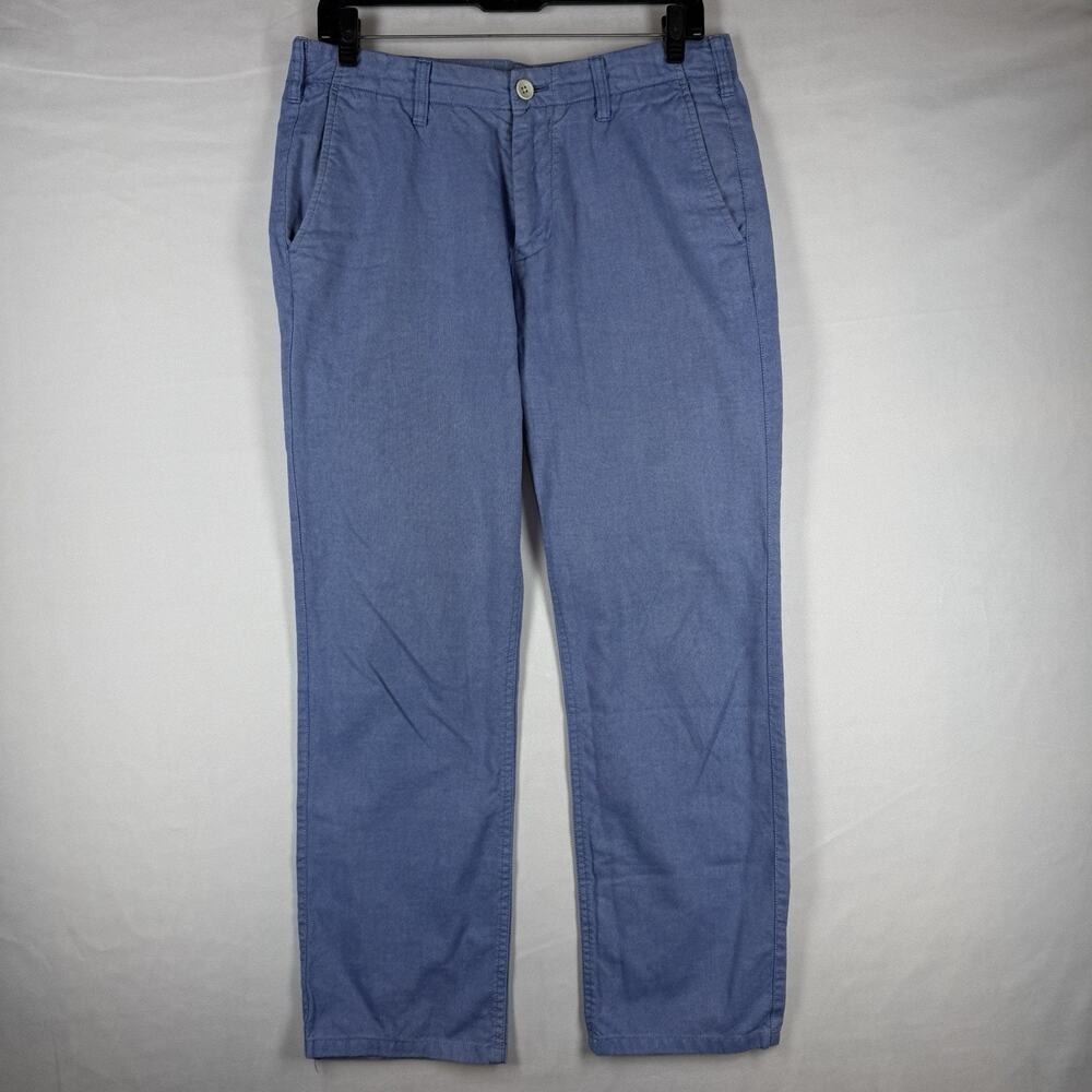 Bonobos Men's Blue Chino Pants 30x30 Stretch Flat Front Casual Straight Leg